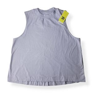 All In Motion Sleeveless Boxy Fit Cropped Top Supima cottom Large